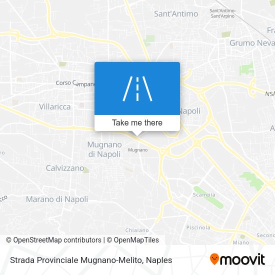 Strada Provinciale Mugnano-Melito map