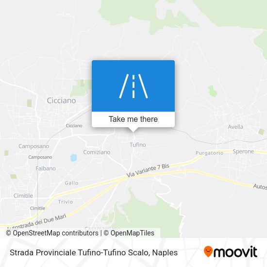 Strada Provinciale Tufino-Tufino Scalo map