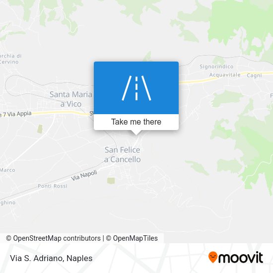 Via S. Adriano map