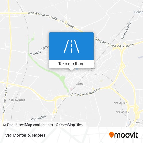 Via Montello map