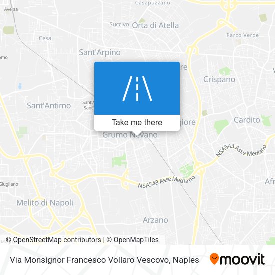Via Monsignor Francesco Vollaro Vescovo map