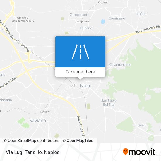 Via Lugi Tansillo map