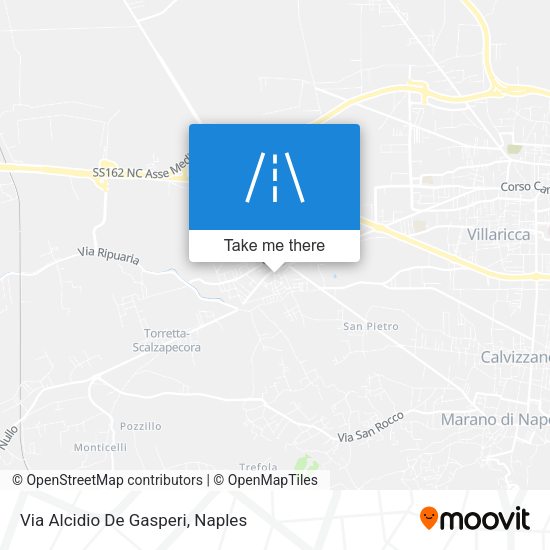 Via Alcidio De Gasperi map