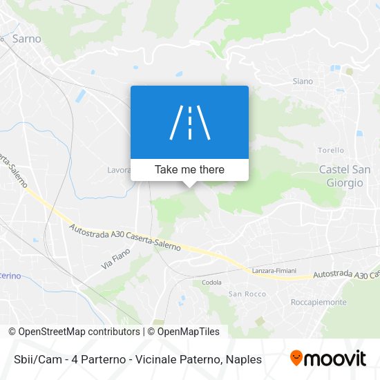 Sbii / Cam - 4 Parterno - Vicinale Paterno map