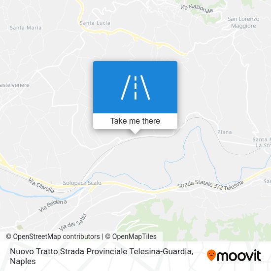 Nuovo Tratto Strada Provinciale Telesina-Guardia map
