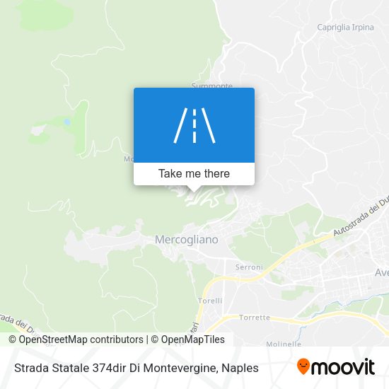 Strada Statale 374dir Di Montevergine map