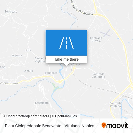 Pista Ciclopedonale Benevento - Vitulano map