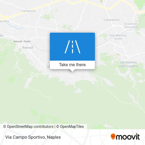 Via Campo Sportivo map