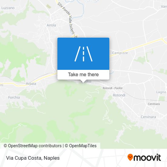 Via Cupa Costa map
