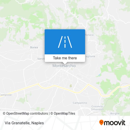 Via Granatelle map