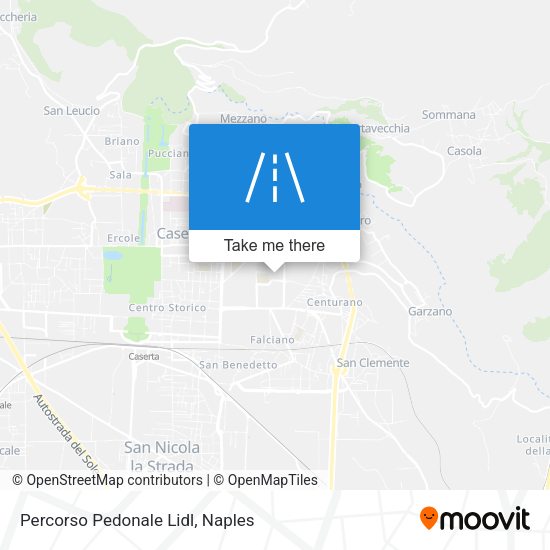 Percorso Pedonale Lidl map