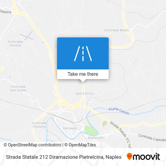 Strada Statale 212 Diramazione Pietrelcina map