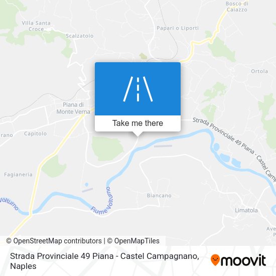 Strada Provinciale 49 Piana - Castel Campagnano map