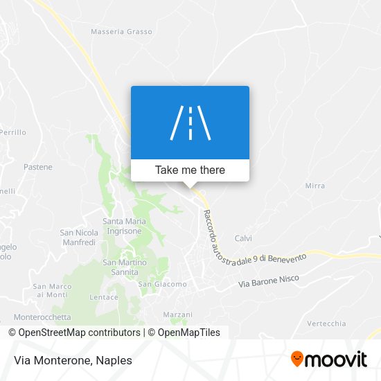 Via Monterone map