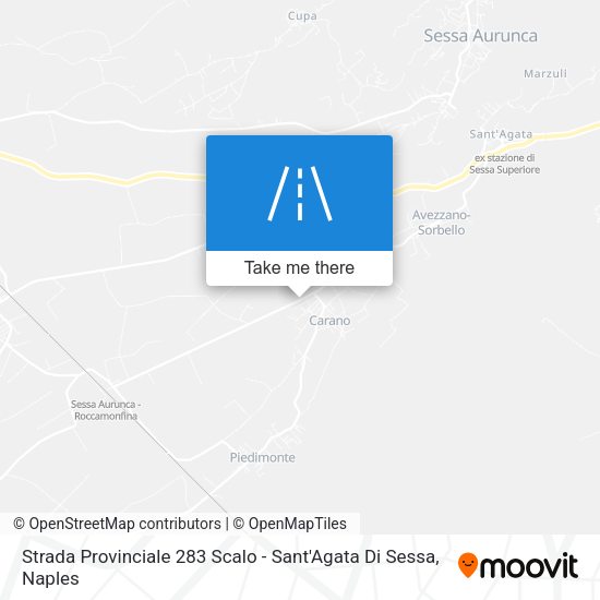 Strada Provinciale 283 Scalo - Sant'Agata Di Sessa map