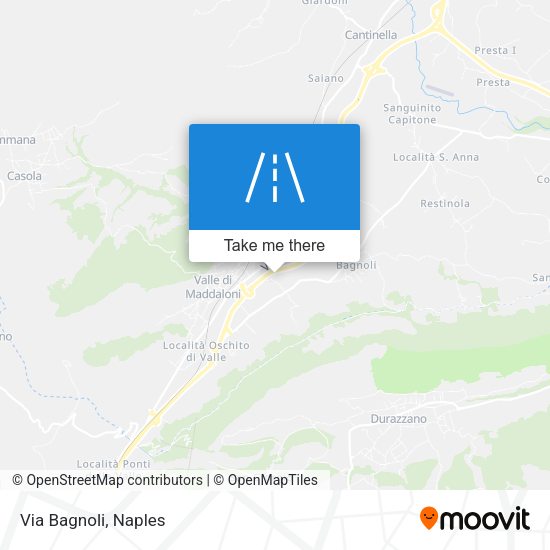 Via Bagnoli map