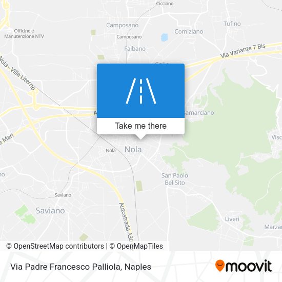 Via Padre Francesco Palliola map