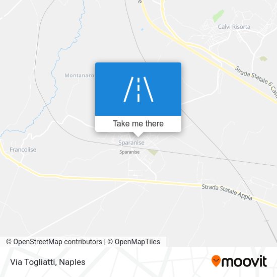 Via Togliatti map