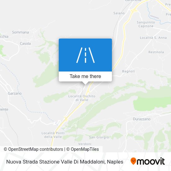 Nuova Strada Stazione Valle Di Maddaloni map