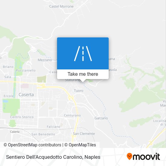 Sentiero Dell'Acquedotto Carolino map