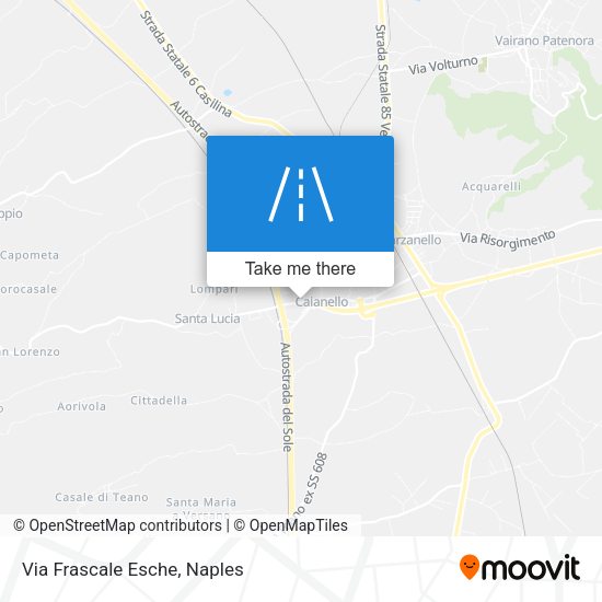 Via Frascale Esche map