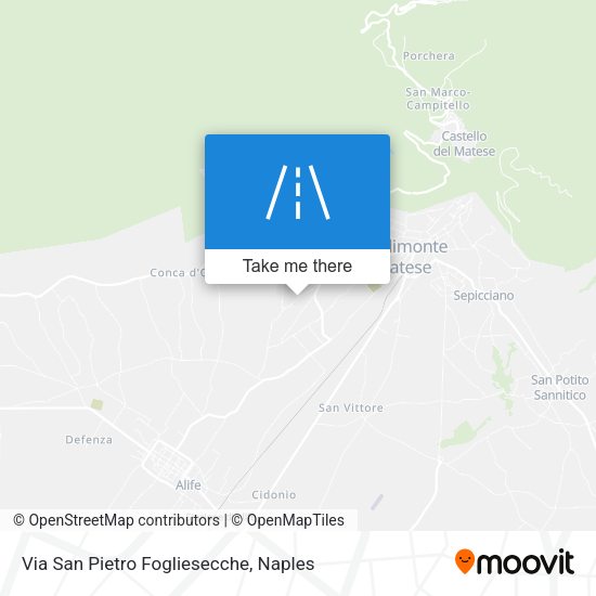 Via San Pietro Fogliesecche map