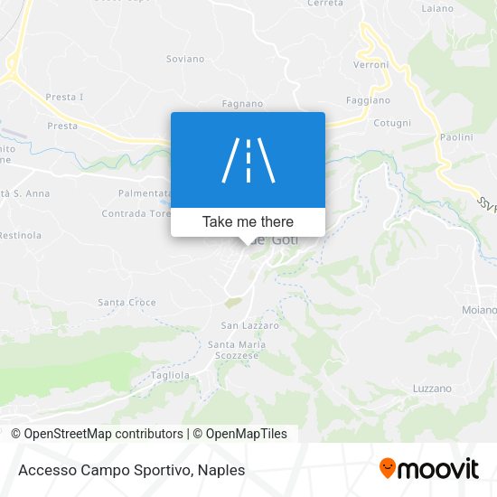 Accesso Campo Sportivo map