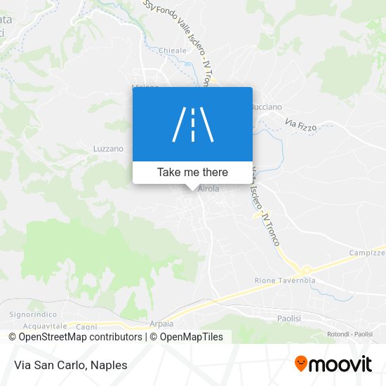 Via San Carlo map