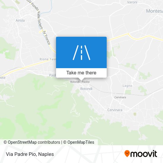 Via Padre Pio map