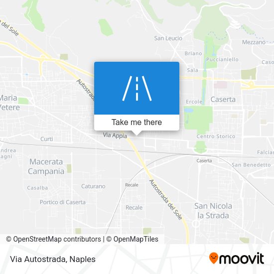 Via Autostrada map