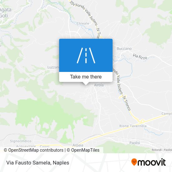 Via Fausto Samela map