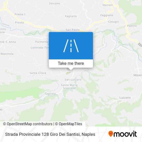 Strada Provinciale 128 Giro Dei Santisi map
