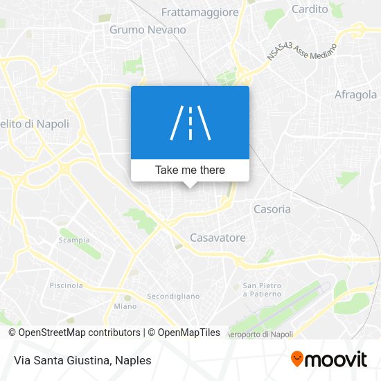 Via Santa Giustina map