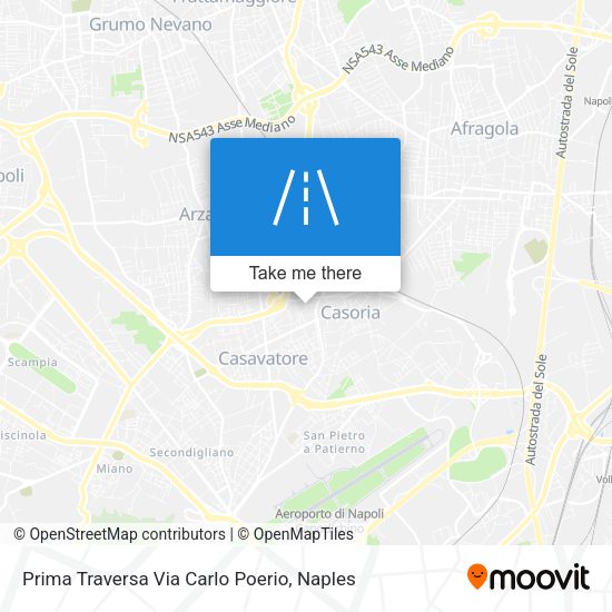 Prima Traversa Via Carlo Poerio map