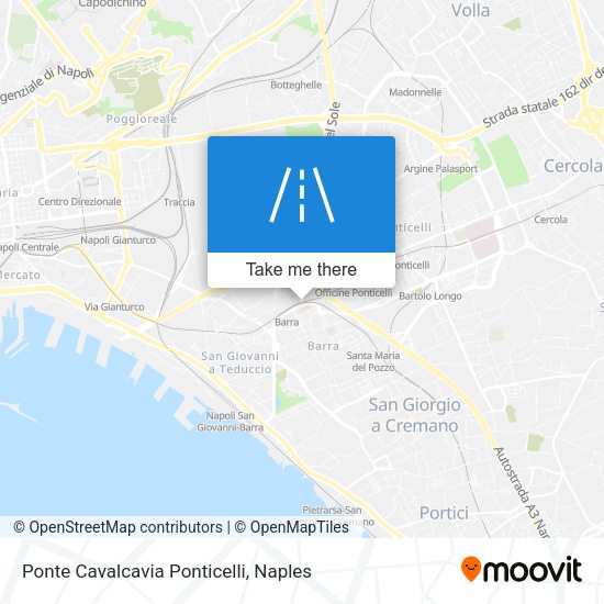 Ponte Cavalcavia Ponticelli map