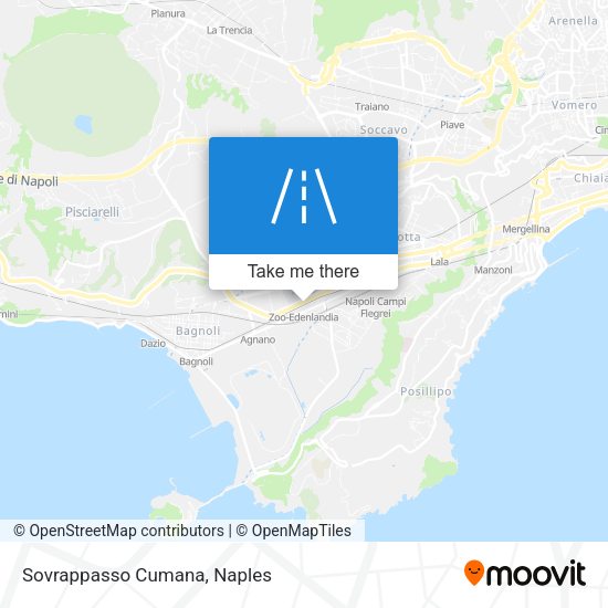 Sovrappasso Cumana map