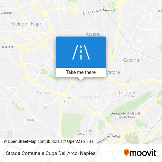 Strada Comunale Cupa Dell'Arco map
