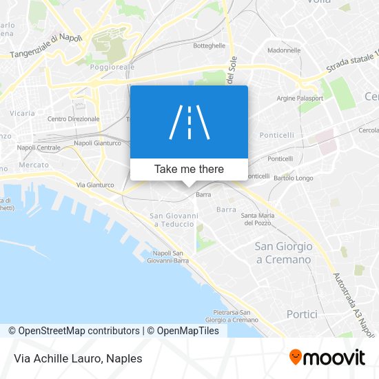 Via Achille Lauro map