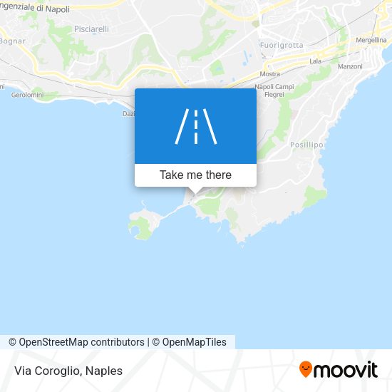 Via Coroglio map