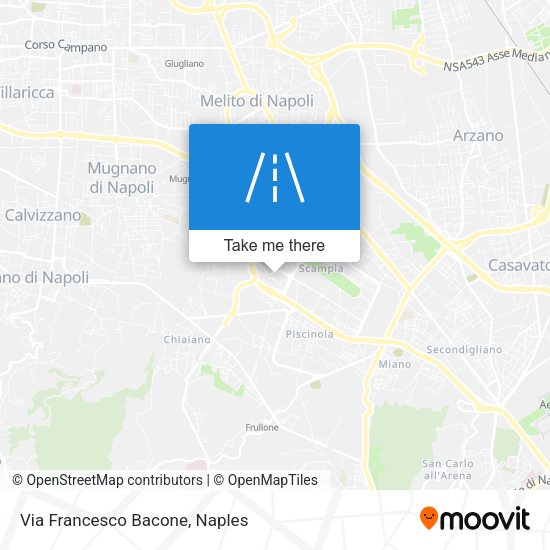 Via Francesco Bacone map