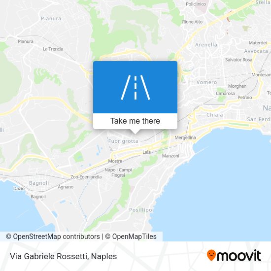 Via Gabriele Rossetti map
