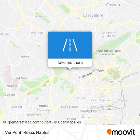 Via Ponti Rossi map