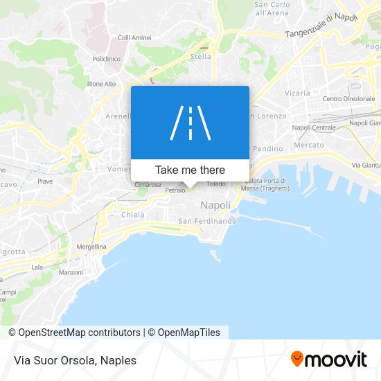 Via Suor Orsola map