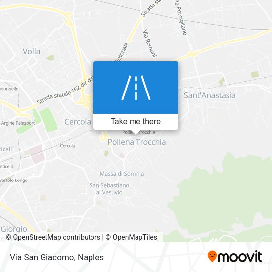 Via San Giacomo map