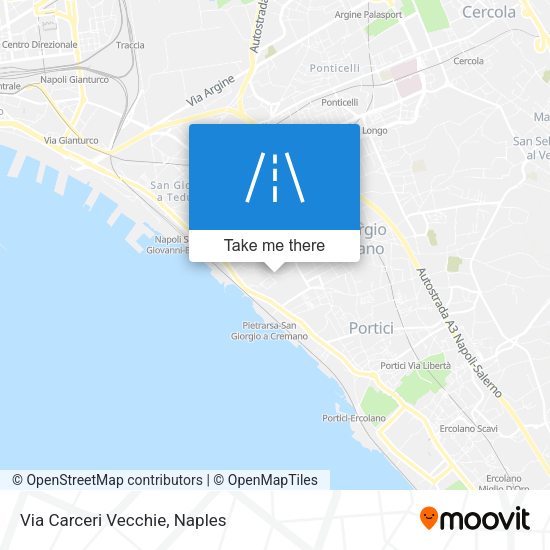 Via Carceri Vecchie map