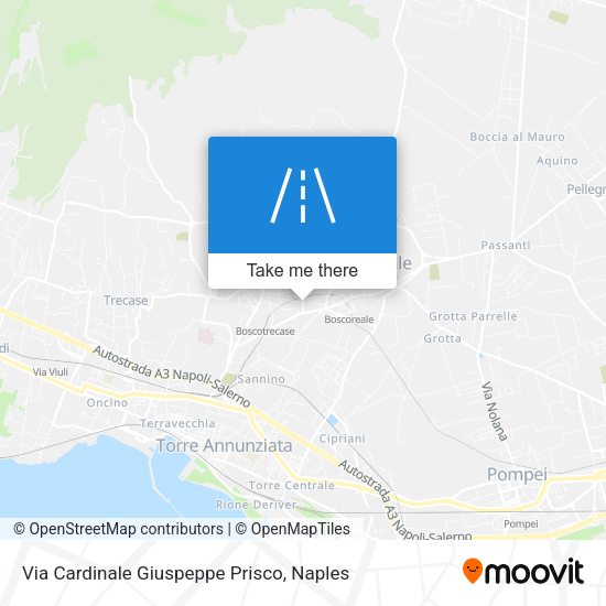 Via Cardinale Giuspeppe Prisco map