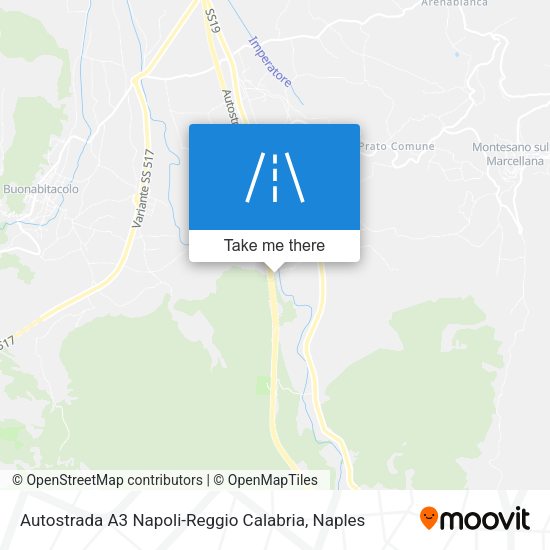 Autostrada A3 Napoli-Reggio Calabria map