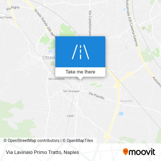 Via Lavinaio Primo Tratto map