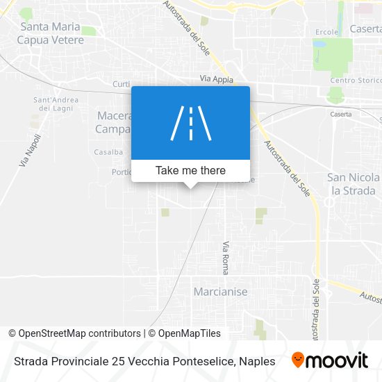 Strada Provinciale 25 Vecchia Ponteselice map