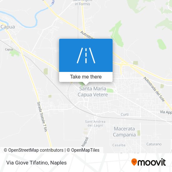Via Giove Tifatino map